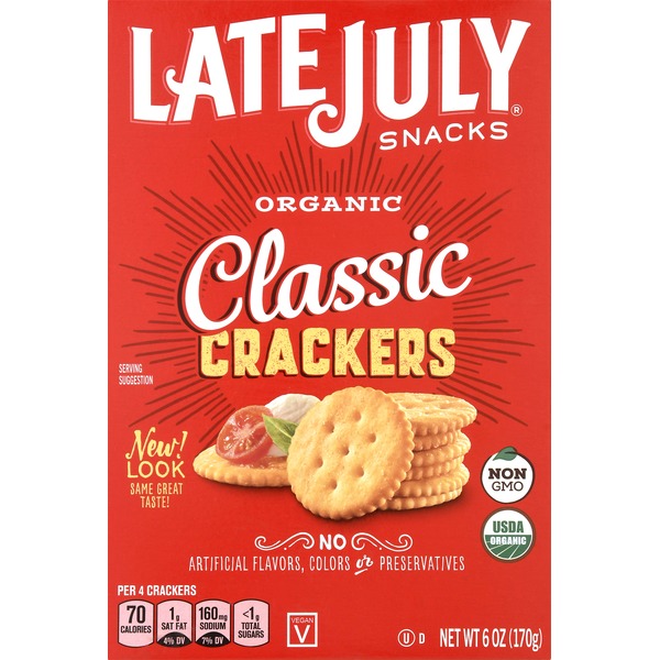 Late july crackers organic classic 6 oz instacart