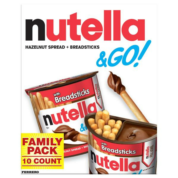 Publix Nutella & Go Hazelnut and Cocoa Spread with Breadsticks, Snack Pack for Kids SameDay