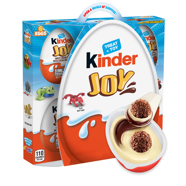 Kinder Joy Eggs, 6 Count, Treat Plus Toy, Sweet Creams and Chocolatey Wafers, Individually Wrapped, 4.2 oz