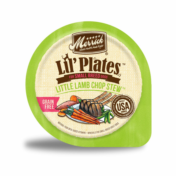 Merrick Lil’ Plates Grain Free And Gluten Free Natural Wet Dog Food For Small Dogs, Soft Little Lamb Chop Stew