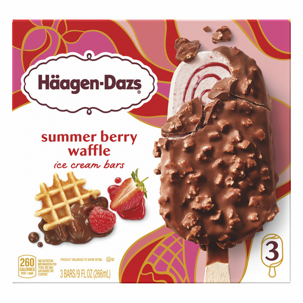 Häagen-Dazs Summer Berry Waffle Ice Cream Bars Same-Day Delivery