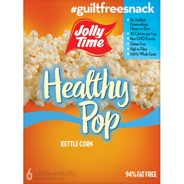 Jolly Time Popcorn, Microwave, Gluten Free, Kettle Corn (6 each