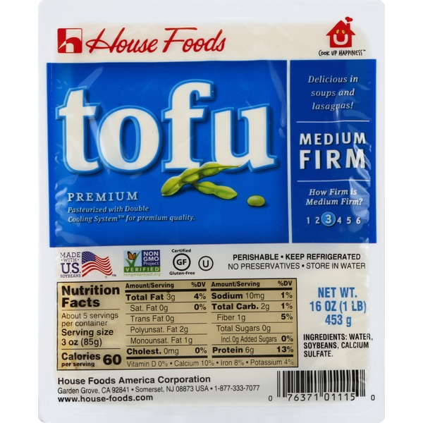 House Foods Tofu, Premium, Medium Firm (16 oz) Instacart