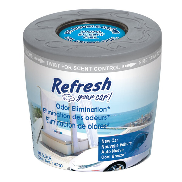 Refresh Your Car New Car & Cool Breeze Scented Gel Can Air