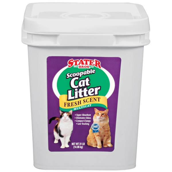 Stater Bros Scoopable Cat Litter Fresh Scent (31 lb) - Instacart