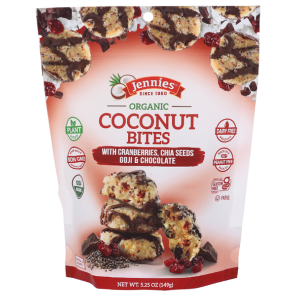 Jennies Organic Coconut Bites with Goji Berries