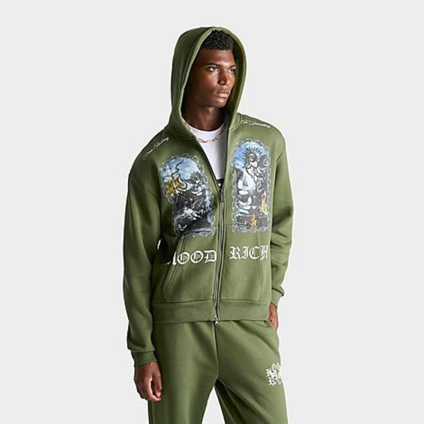 Hoodrich Men's Arco Full-Zip Hoodie, M - Green