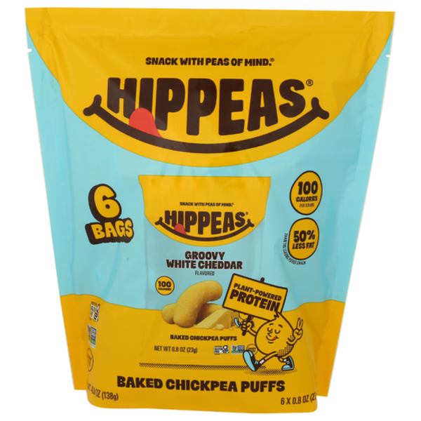 Hippeas Vegan White Cheddar Chickpea Puffs 6 Pack