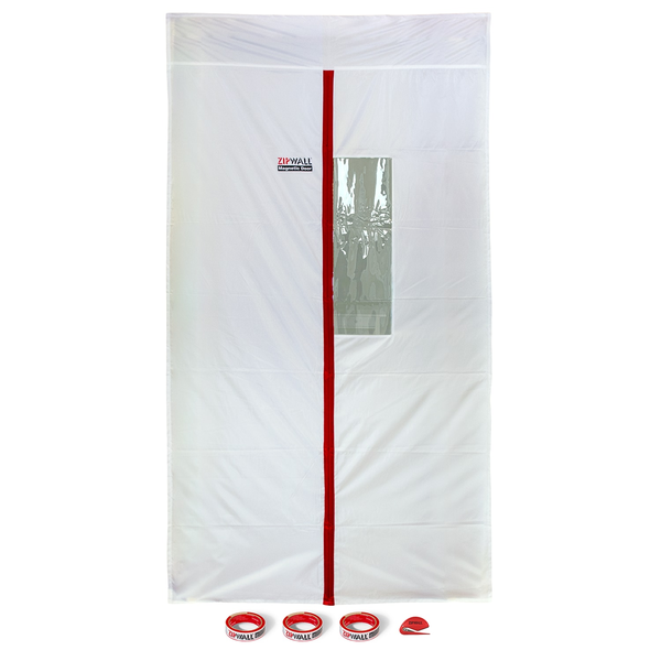 ZipWall 4-ft x 7.25-ft Off-white 4-mil Heavy-duty Dust barrier magnetic kit