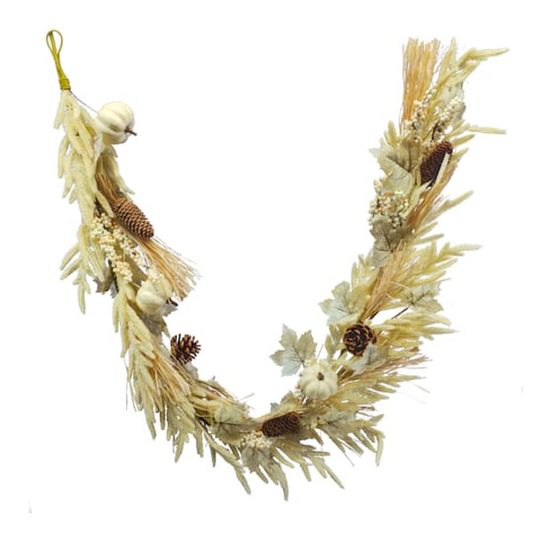 Ashland Cream Pumpkin & Pinecone Garland