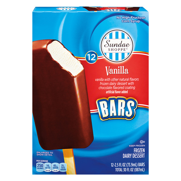 Sundae Shoppe Vanilla Frozen Dairy Dessert Bars
