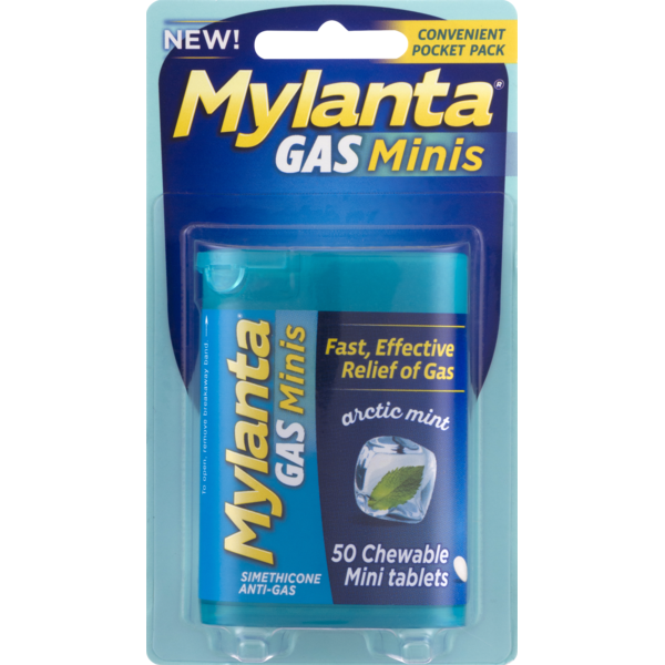 Mylanta Gas Minis Chewable Tablets Arctic Mint (50 ct) Instacart