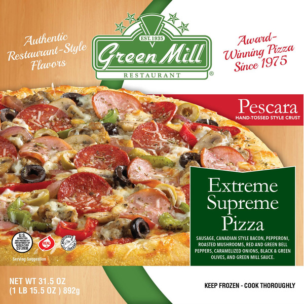 Green Mill Pizza, Extreme Supreme, Pescara Hand-Tossed Style Crust