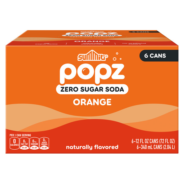 Summit Popz Orange Zero Sugar Soda Same-Day Delivery or Pickup | ALDI