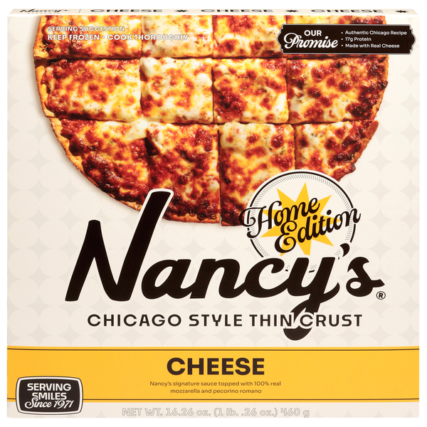 Nancy's Chicago Style Thin Crust Cheese Pizza