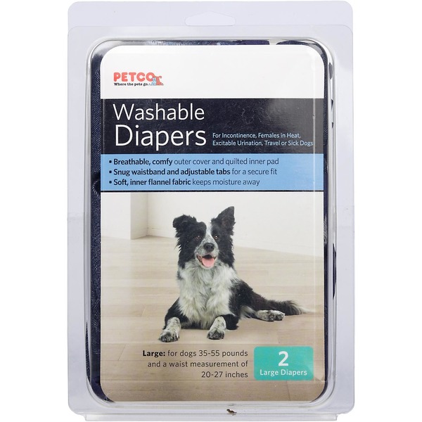 Petco Washable Diapers Large for Dogs 3555lbs (2 ct) Instacart