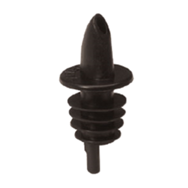 TableCraft - #35BK Free Flow Liquor Pourer Black 1.25" x 1.25" x 2.6875", 12 CT