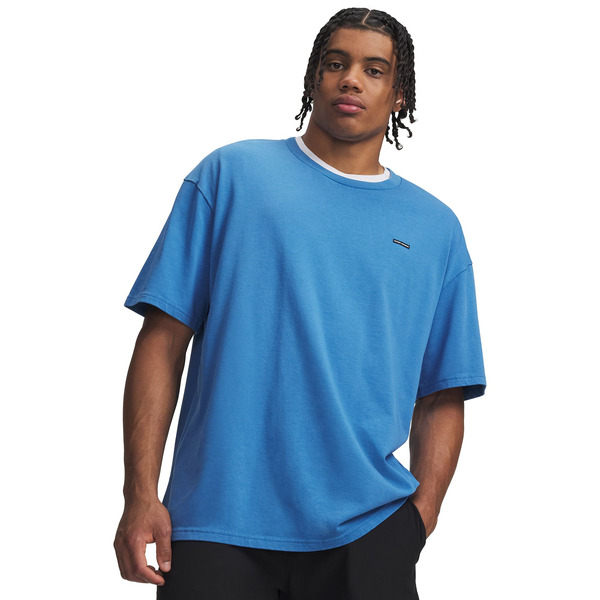 Under Armour Men's Heavyweight Oversized Wash Short Sleeve T-Shirt, XL - Aegean Blue