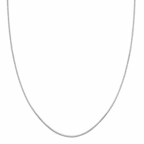 Primrose Women's Sterling Silver Box Chain Necklace - Gray