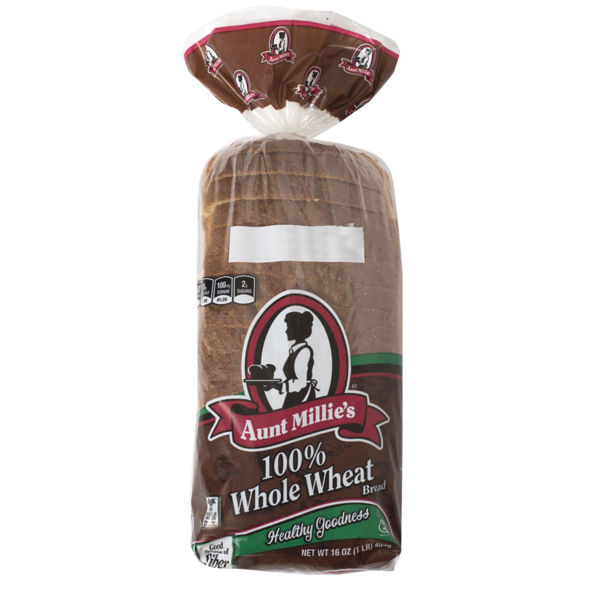 Aunt Millie’s Bread, 100% Whole Wheat, Healthy Goodness (16 oz) - Instacart