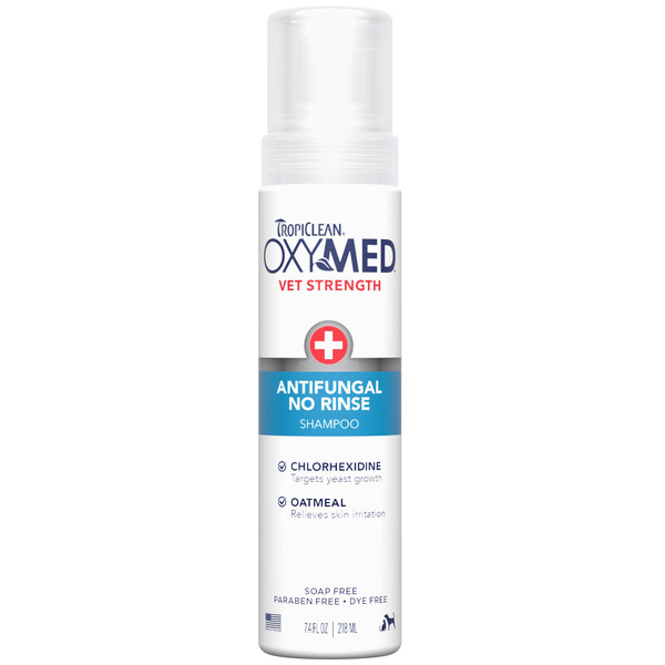 Tropi Clean OxyMed Vet Strength Antifungal No Rinse Dog Shampoo