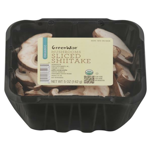 Publix Mushrooms, Shiitake, Sliced Same-Day Delivery or Pickup