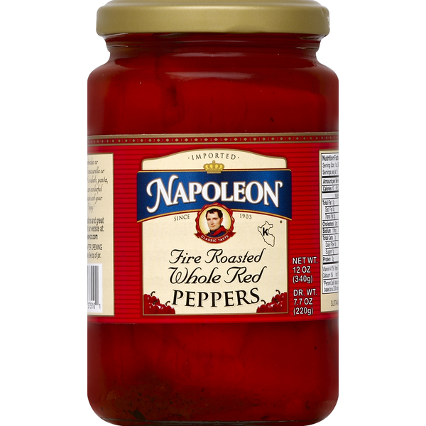 Napoleon Co. Peppers, Red, Fire Roasted, Whole Same-Day Delivery