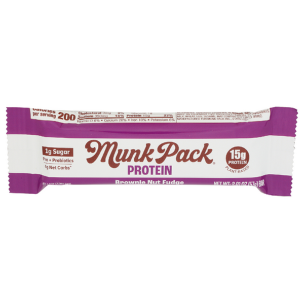 Munk Pack Brownie Nut Fudge Probiotic Protein Bar