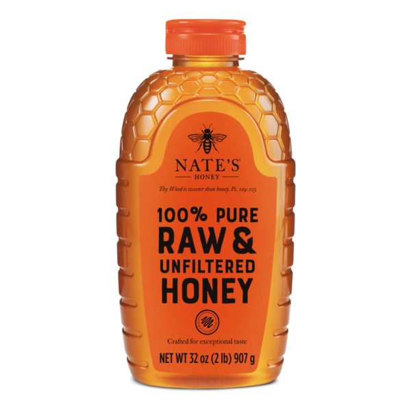 Nature Nate's Honey, Raw & Unfiltered, 100% Pure