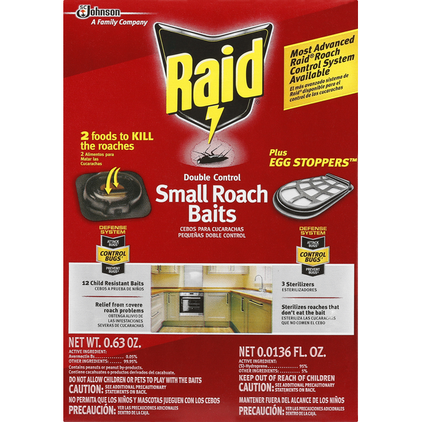 Raid Small Roach Baits, Double Control (0.63 oz) Instacart