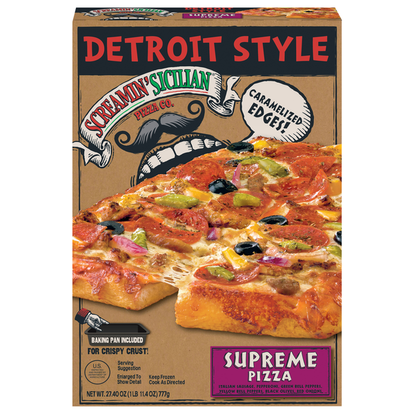 Screamin' Sicilian Detroit Style Supreme Pizza Same-Day Delivery