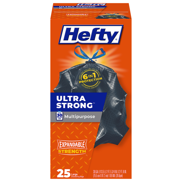 Hefty Multipurpose Large Trash Drawstring Bags