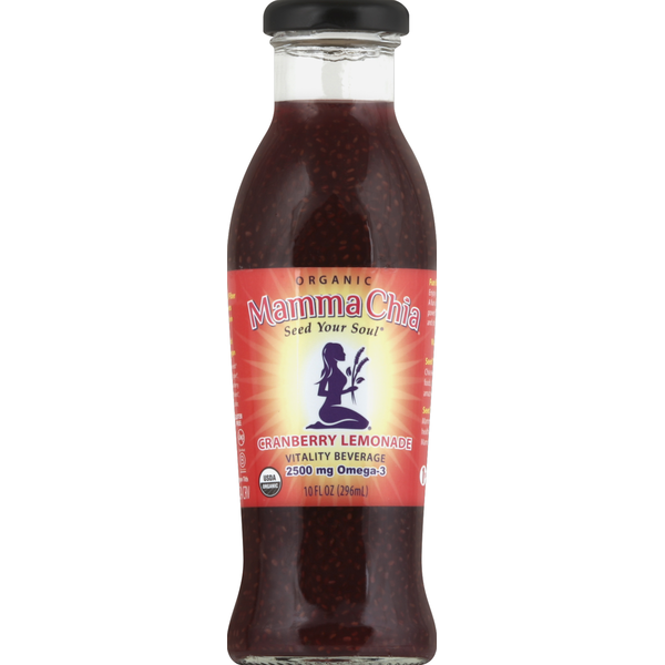 Mamma Chia Vitality Beverage, Organic, Cranberry Lemonade Same-Day