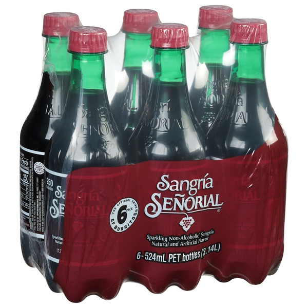Sangria Senorial Soda, Sparkling Non-Alcoholic, 6 Pack Same-Day