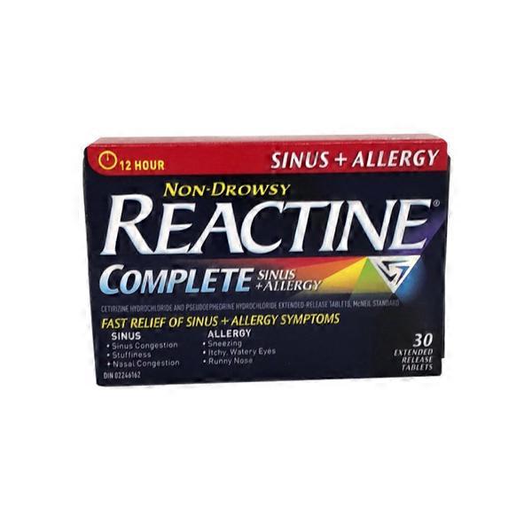 Reactine Allergy & Sinus Decongestant Tablet (30 ct) Instacart