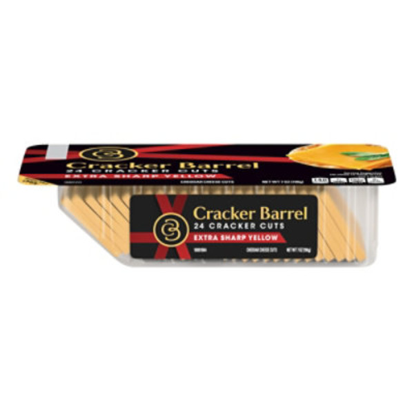 Cracker Barrel Extra Sharp Cheddar Cheese Cracker Cuts oz Tray (24ct)