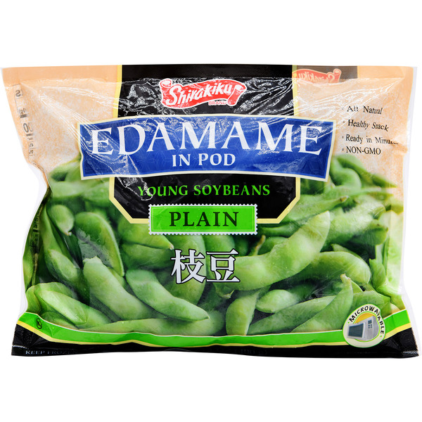 Shirakiku Young Soybeans, Plain, Edamame in Pod