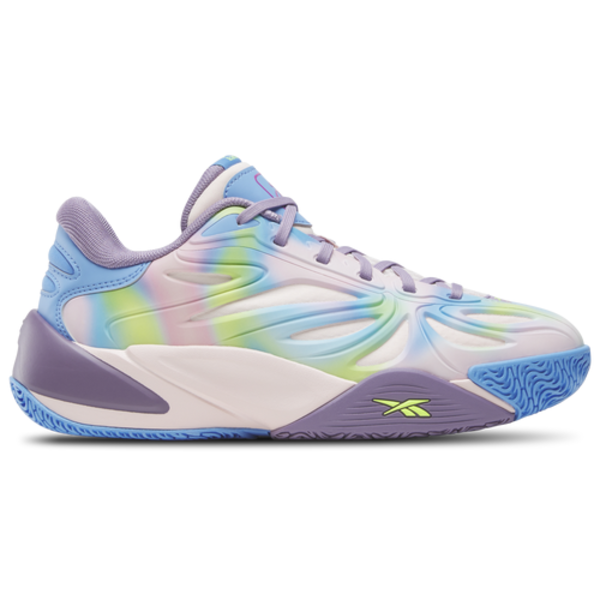 Reebok Kids' Grade School Angel Reese 1 Basketball Shoes, Size 7, Medium/B - Atomic Aqua & Dream Purple & Peri Blue