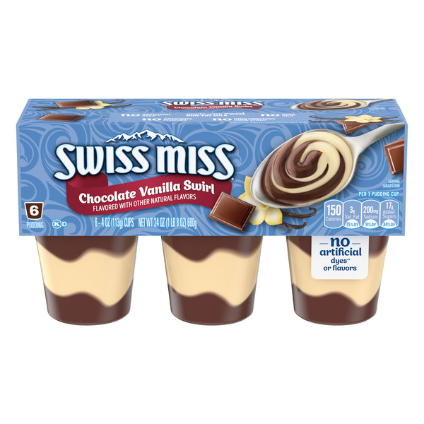 Swiss Miss Chocolate Vanilla Swirl Flavored Pudding Same-Day