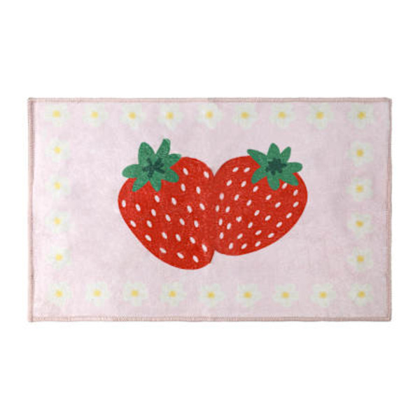 Room 2 Room Strawberry Washable Rug, 2 x 3 in
