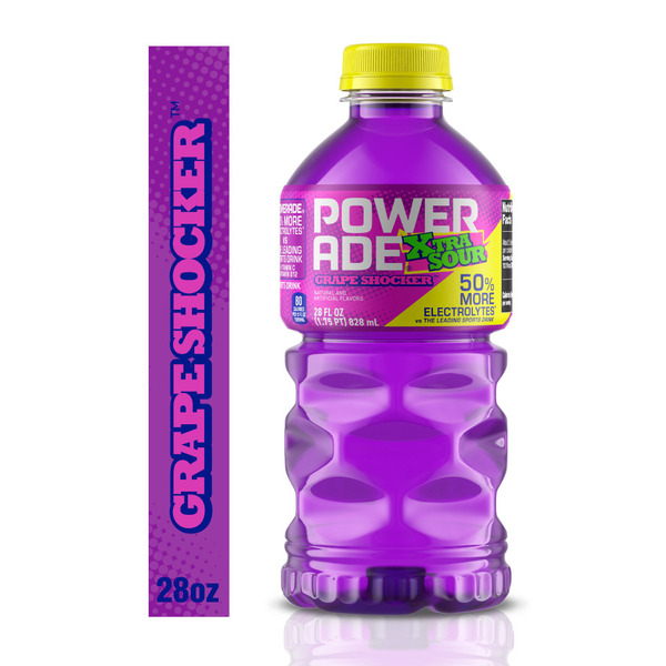 POWERADE XTRA SOUR Grape Shocker Sports Drink Bottle Same-Day