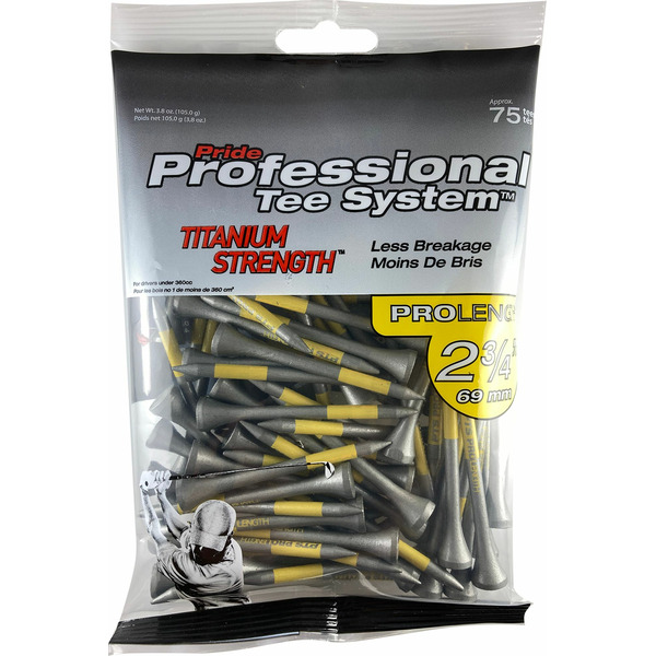 Professional Tee System PTS Titanium Golf Tees - Gray - 2 3/4"