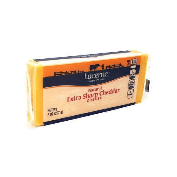 Lucerne Dairy Farms Extra Sharp Cheddar Cheese (8 oz) Instacart