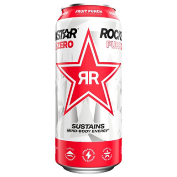 Rockstar Pure Zero Sugar Free Energy Drink Fruit Punch