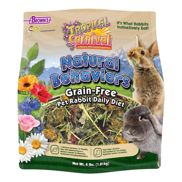 Brown's Natural Behaviors Grain-free Tropical Carnival Pet Rabbit Daily Diet