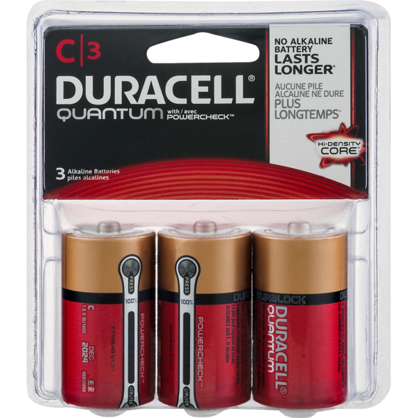 Duracell Quantum C Alkaline Batteries (3 ct) Instacart