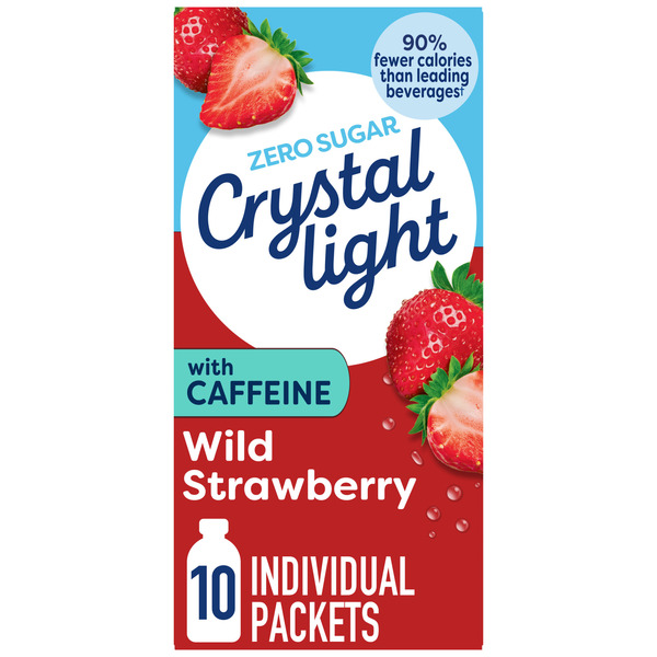 Crystal Light Wild Strawberry Powdered Drink Mix with Caffeine