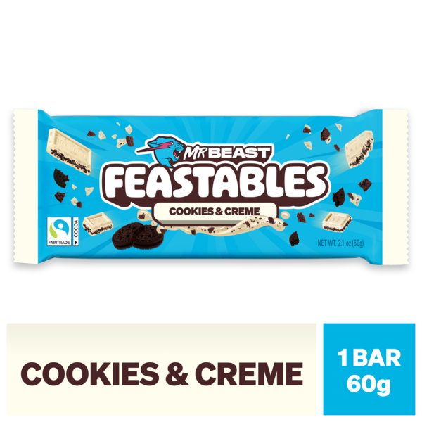 Feastables Cookies & Creme Chocolate Bar