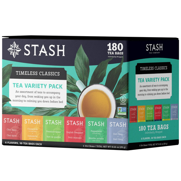 Universal Tea Company Stash Tea Display Rack Refill 6 Flavors in Foil ...