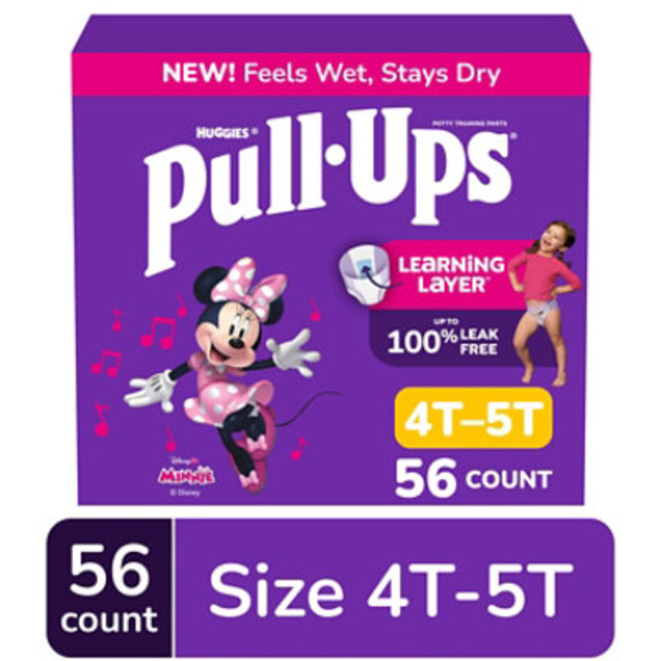 Pull-Ups Potty Training Underwear for Girls Size 6 4T 5T - 56 Count